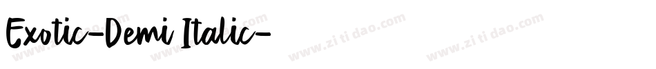 Exotic-Demi Italic字体转换